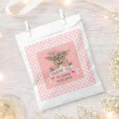 Roze Polka Dots Schattige Herten Verjaardagsfeest Bedankzakje (Geknipt)