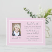 Roze Polka Dots Sweet 16 Birthday Invitation Kaart (Staand voorkant)