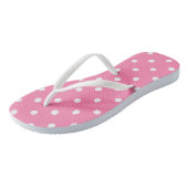 Roze Polka Dots Teenslippers (Schuin)