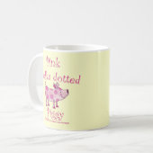 Roze Polka gestippeld Piggy Koffiemok (Voorkant links)