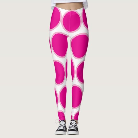 Roze Polka Leggings (Voorkant)