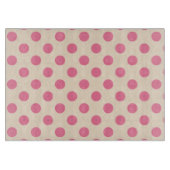 Roze polka-punten op crème snijplank (Voorkant)