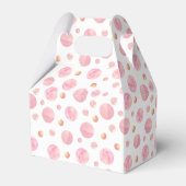 Roze polka-punten, op maat gesneden voordoos bedankdoosjes (Achterkant)