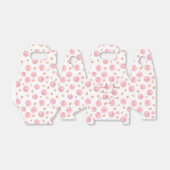 Roze polka-punten, op maat gesneden voordoos bedankdoosjes (Uitgevouwen)