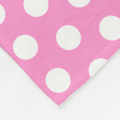 Roze polka stip aangepaste naam bord deken (Hoek)