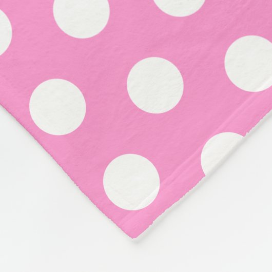 Roze polka stip aangepaste naam bord deken (Hoek)