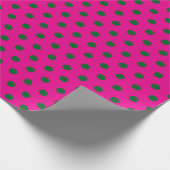 roze polka stip cadeaupapier (Hoek)