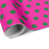 roze polka stip cadeaupapier (Rol Hoek)