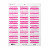 roze polka stippen - aangepaste naamlabels etiket (Full Sheet)