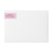 Roze polka stippen baby shower aangepast retouradr (Voorkant)