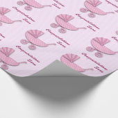 roze polka stippen cadeaupapier (Hoek)