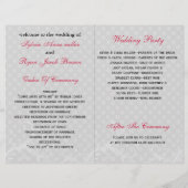 roze polka stippen floral book fold Weddenprogramm (Achterkant)