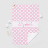 Roze polka stippen golfhanddoek dames aangepaste n (Insitu)