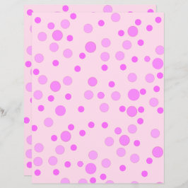  roze polka stippen, lichtroze plakboek papier