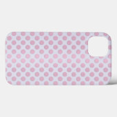 Roze polka stippen over zilverwit Case-Mate iPhone case (Achterkant (horizontaal))