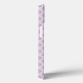 Roze polka stippen over zilverwit Case-Mate iPhone case (Achterkant / Rechts)