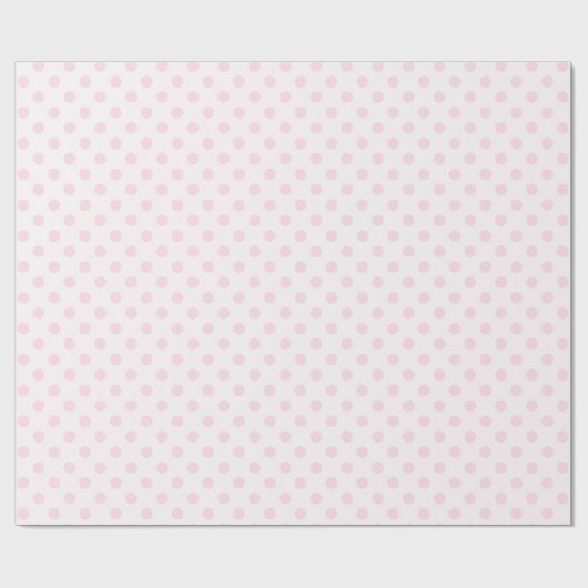 Roze Polka stippen patronen in roze achtergrond Cadeaupapier (Vlak)