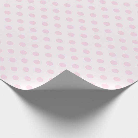 Roze Polka stippen patronen in roze achtergrond Cadeaupapier (Hoek)