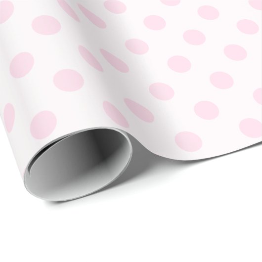 Roze Polka stippen patronen in roze achtergrond Cadeaupapier (Rol Hoek)