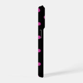 roze polka stippenpatroon iPhone hoesje (Rechterkant)