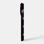 roze polka stippenpatroon iPhone hoesje (Linkerkant)