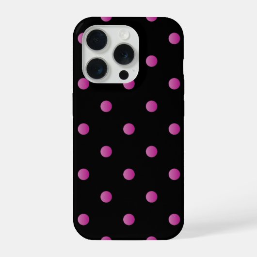 roze polka stippenpatroon iPhone hoesje (Achterkant)