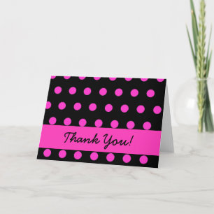 Roze Polkadot dankt u Bedankkaart