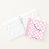 Roze Polkadot Name Planner Notitieboek (Binnen)