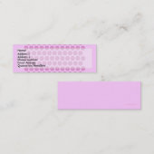 Roze Polkadot Profile Card Mini Visitekaartje (Voorkant / Achterkant)