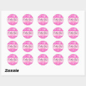 Roze Polkadot Stickers / Favor Tags (Vel)