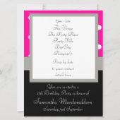 Roze polkadot zoet zestien kaart (Achterkant)