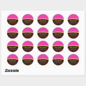 Roze Polkadots Adres Sticker Afbeelding (Vel)