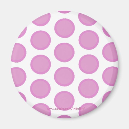 Roze Polkadots Magneet (Voorkant)