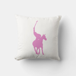 Roze Polo Speler Kussen