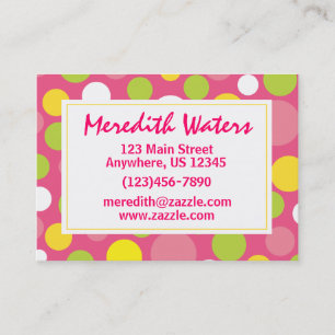 Roze pols Business Calling Card Contactkaartje