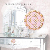 roze pols dot drager keramische knop