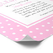 Roze pols Naam Zwingend Baby Girl Poster (Hoek)