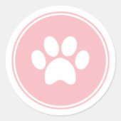 Roze pols printsticker voor speciale aanbiedingen  ronde sticker (Voorkant)