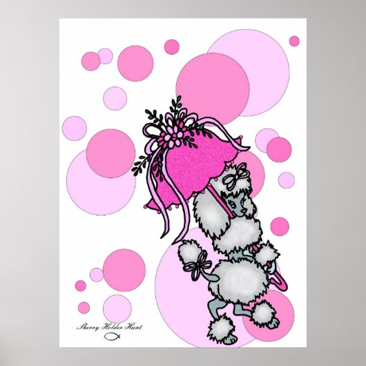 Roze poly-a-dot poel poster (Voorkant)