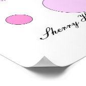 Roze poly-a-dot poel poster (Hoek)