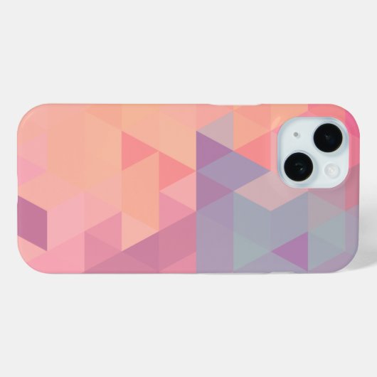 Roze polygons Case-Mate iPhone case (Achterkant (horizontaal))