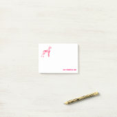 Roze Polygoon Dogge Post-it Notities Post-it® Notes (Op bureau)