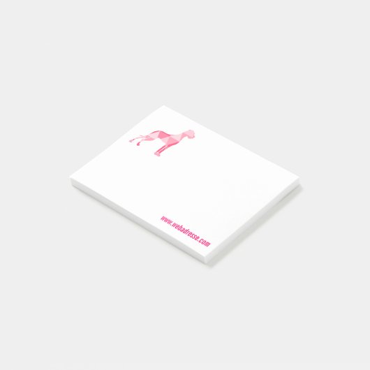 Roze Polygoon Dogge Post-it Notities Post-it® Notes (Schuin)