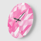 Roze polygoonachtergrond: abstracte 3D-rendering Grote Klok (Hoek)
