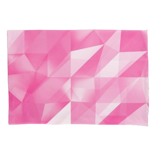 Roze polygoonachtergrond: abstracte 3D-rendering Kussensloop (Voorkant)