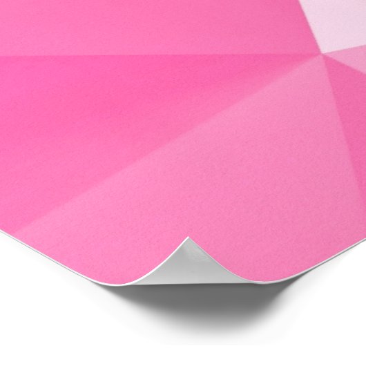 Roze polygoonachtergrond: abstracte 3D-rendering Poster (Hoek)