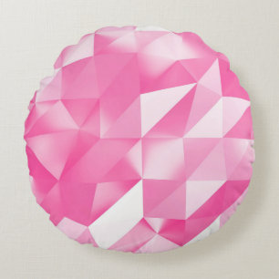 Roze polygoonachtergrond: abstracte 3D-rendering Rond Kussen