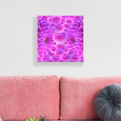 Roze Pom Dahlia Flowers Canvas Afdruk (Insitu (Woonkamer))