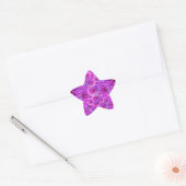 Roze Pom Dahlia Flowers Ster Sticker (Envelop)