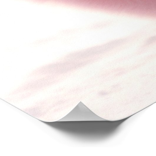 Roze Pomeranian in de sneeuw Poster (Hoek)